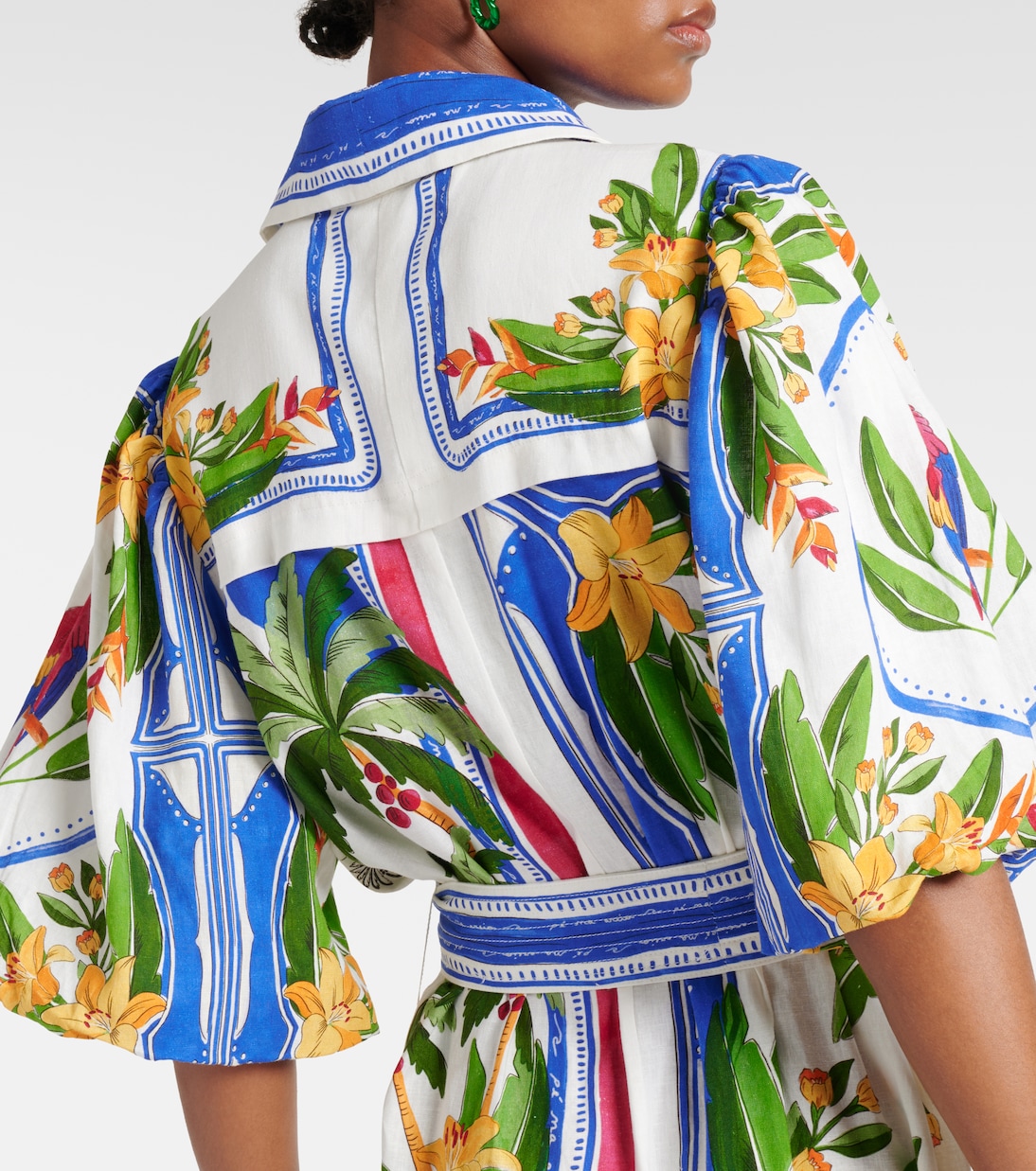 Tropical Destination cotton-blend shirt dress | Farm Rio
