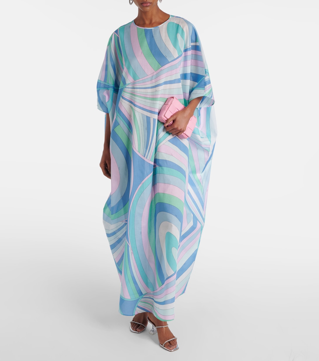 Caftano Iride in cotone con stampa | Pucci