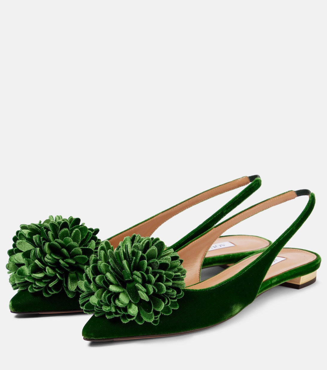 Slingback-Ballerinas Couturier aus Samt | Aquazzura