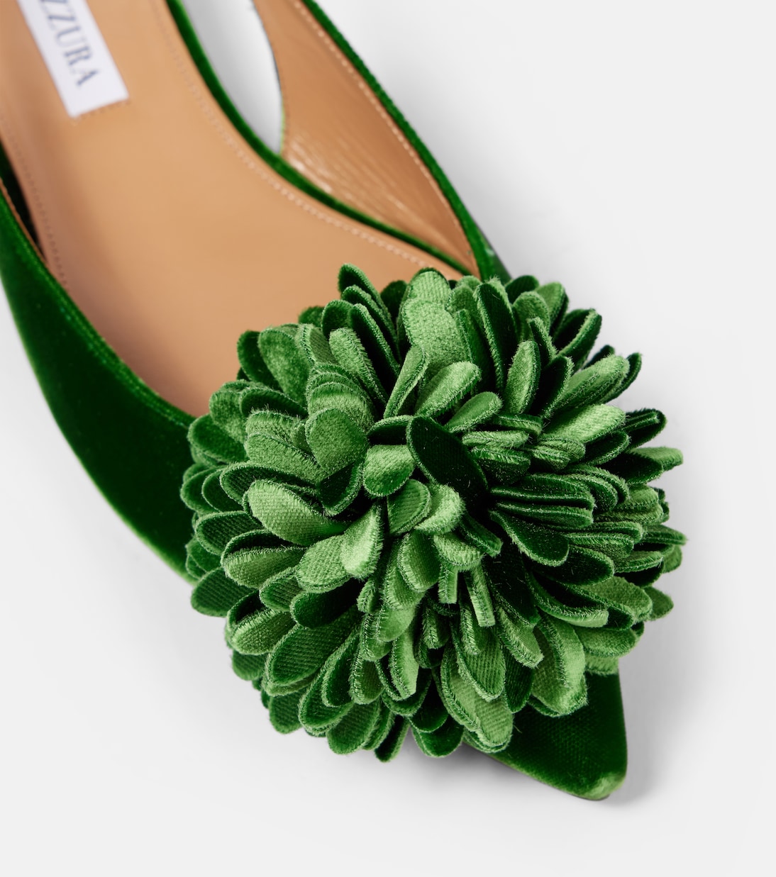 Slingback-Ballerinas Couturier aus Samt | Aquazzura