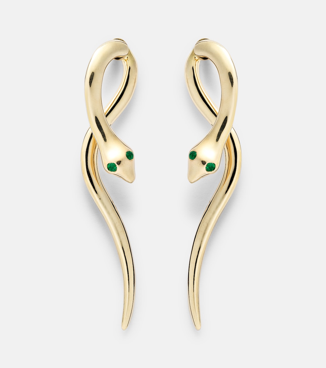 Boucles d'oreilles Boa en or 18 ct et émeraudes | Ileana Makri