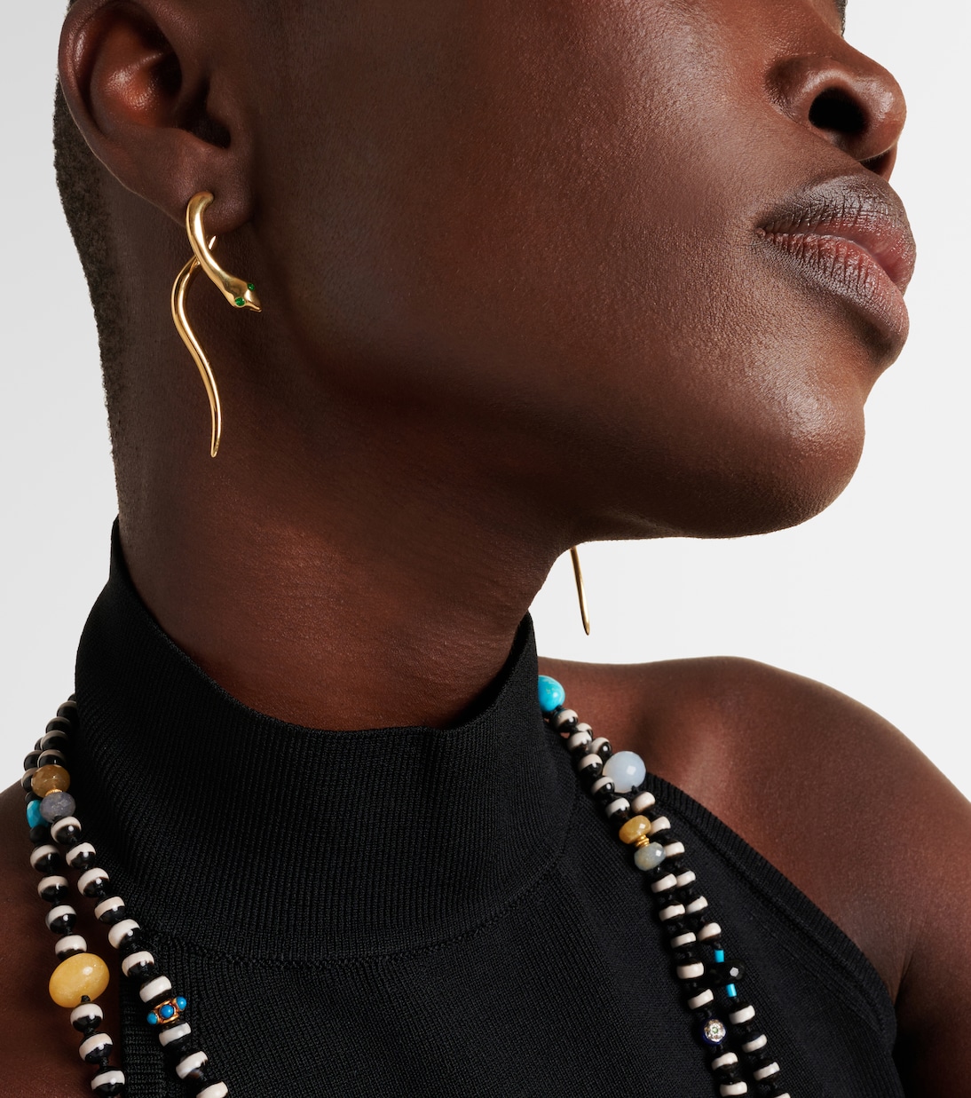 Boucles d'oreilles Boa en or 18 ct et émeraudes | Ileana Makri