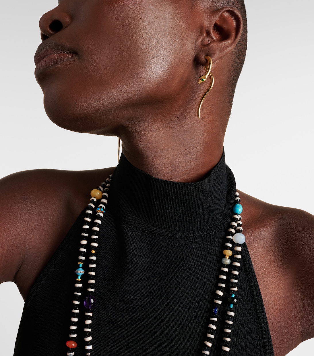 Boucles d'oreilles Boa en or 18 ct et émeraudes | Ileana Makri