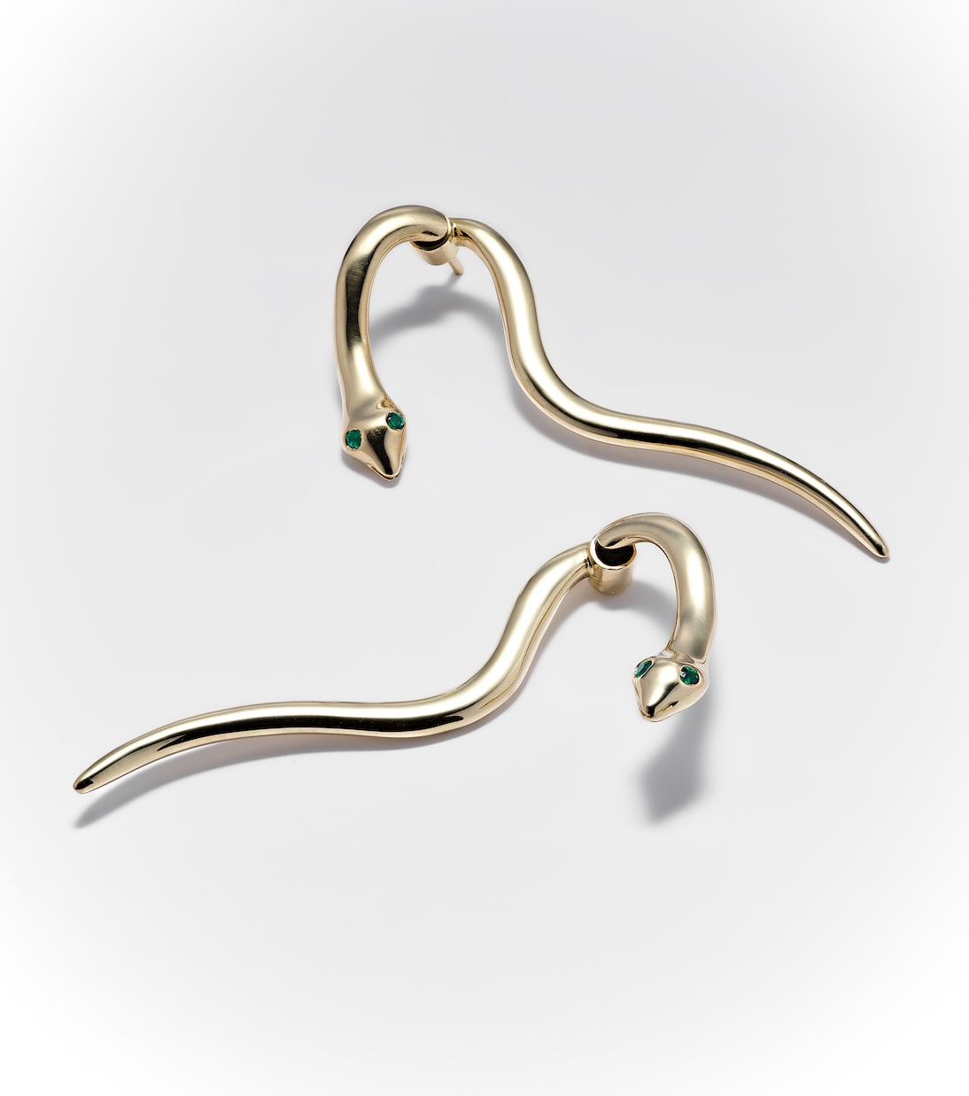 Boucles d'oreilles Boa en or 18 ct et émeraudes | Ileana Makri