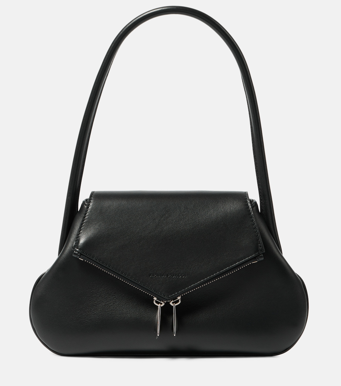 Schultertasche Gemini Flat aus Leder | Amina Muaddi