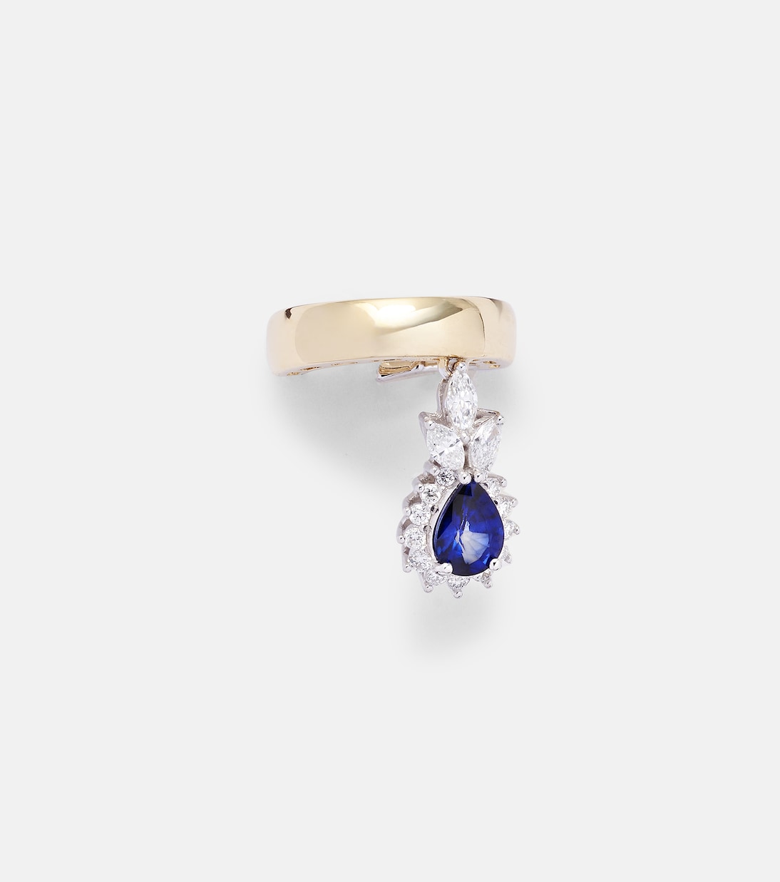 Bijou d'oreille Whisper Ear en or 18 ct, diamants et saphir | Yeprem