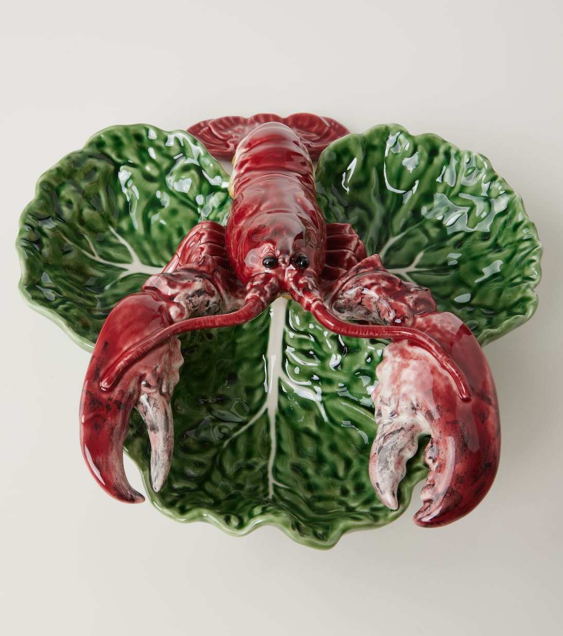 Cabbage With Lobsters Large appetizer plate | Bordallo Pinheiro