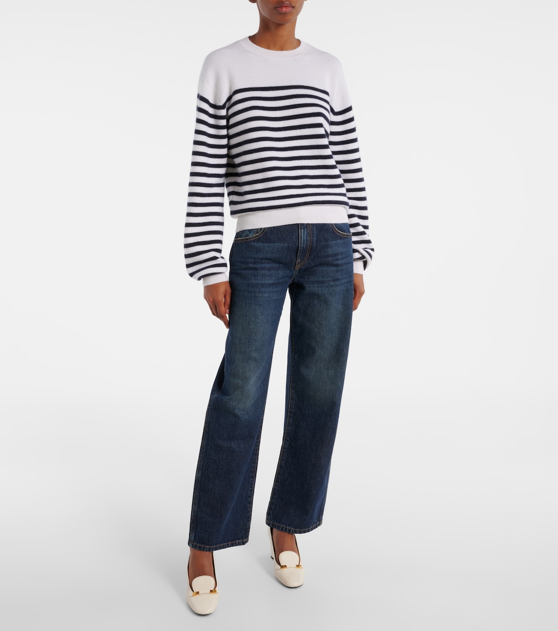 Pull Viola rayé en cachemire mélangé | Khaite