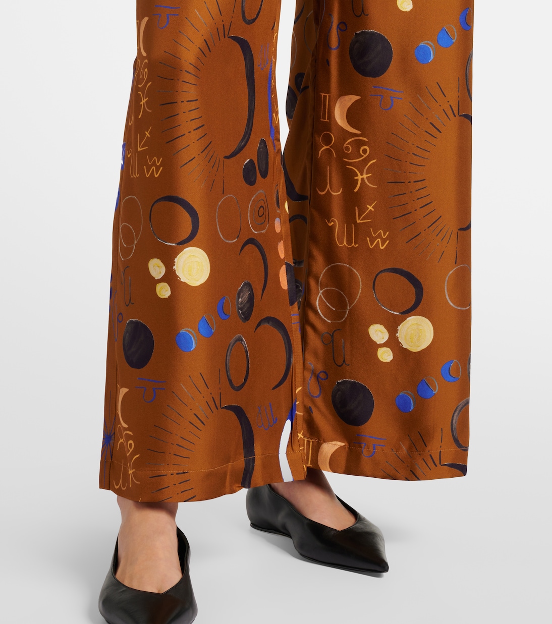 Pantaloni Isola in seta a vita media | Asceno