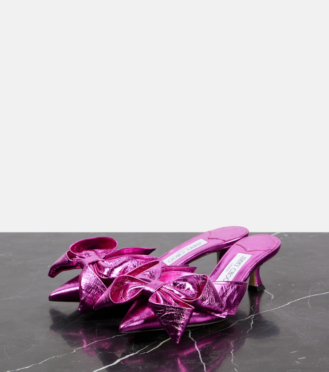 Scarpe basche JIMMY CHOO Staz 50 in pelle metallizzata per un look giovane e trendy