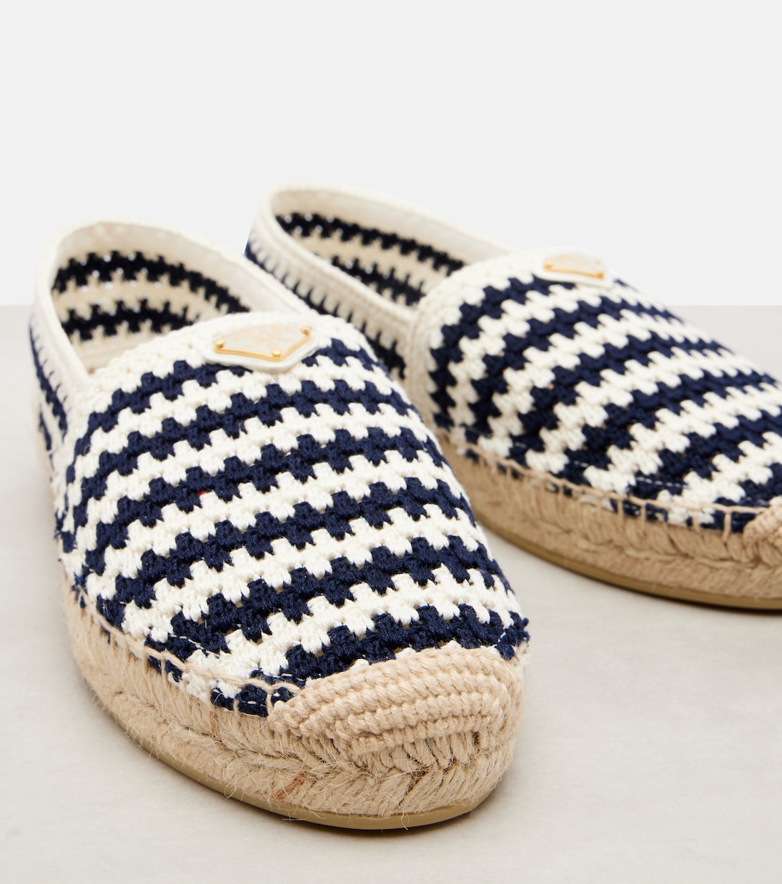 Espadrilles aus Häkelstrick | Prada