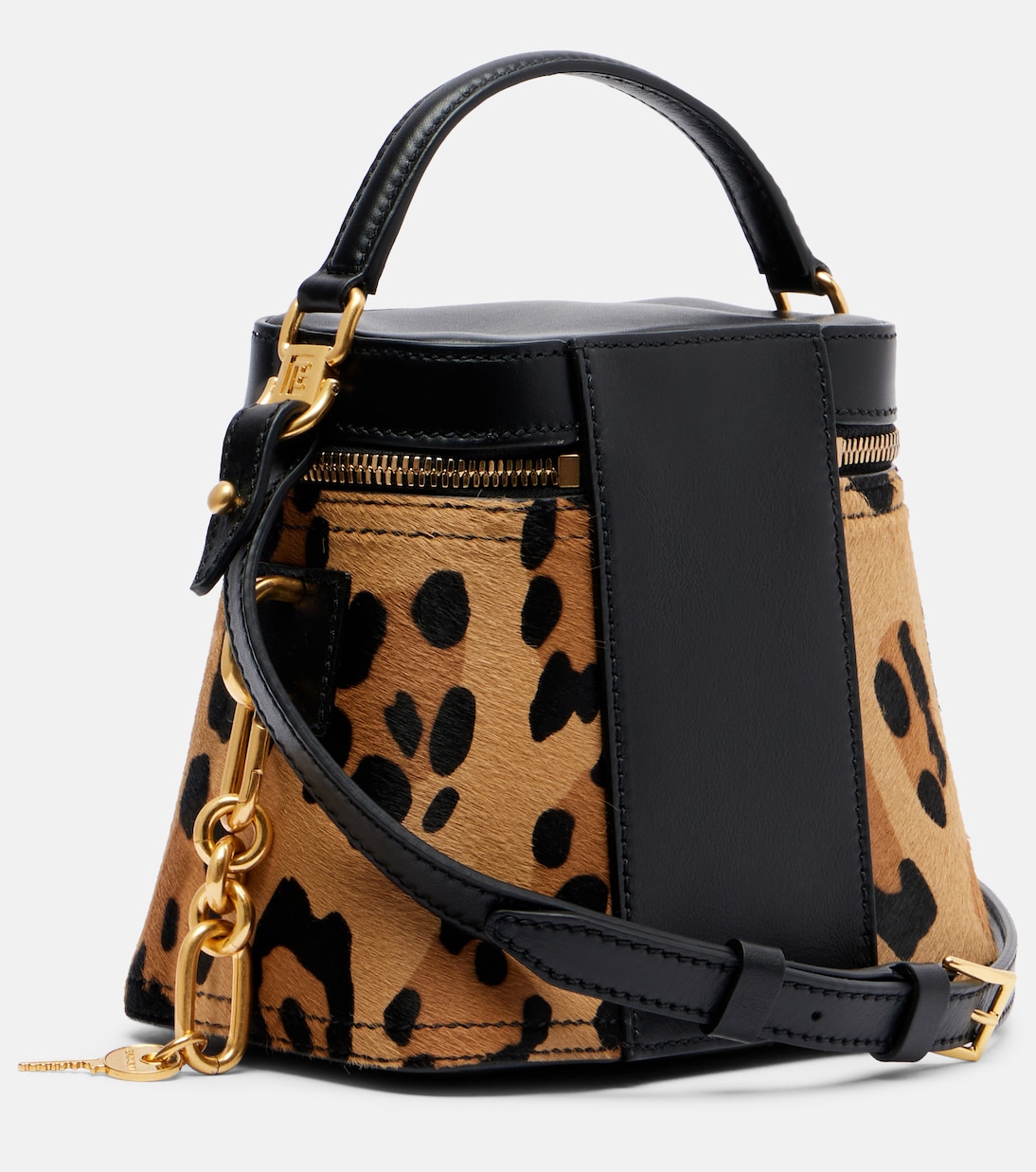 Trousse de maquillage Pulse en cuir façon poulain | Balmain