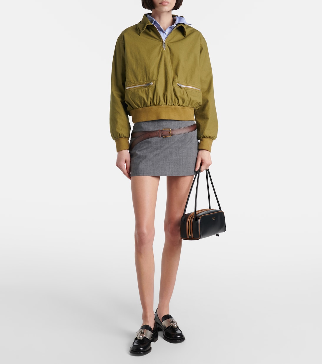 Mocassins en cuir à ornements | Prada