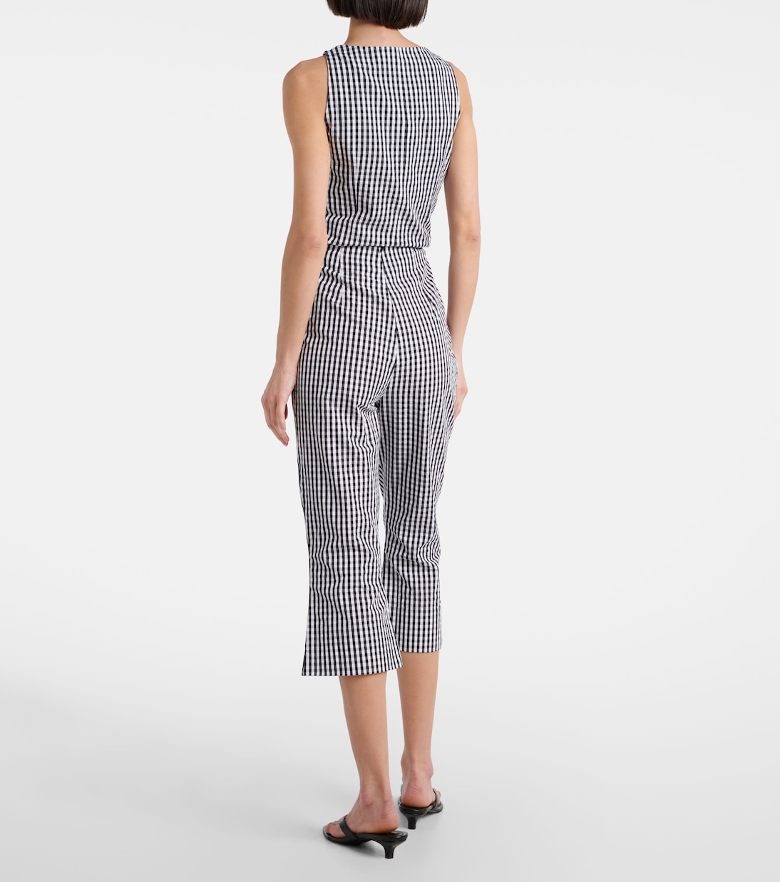 Pantalon capri en coton à carreaux | Faithfull