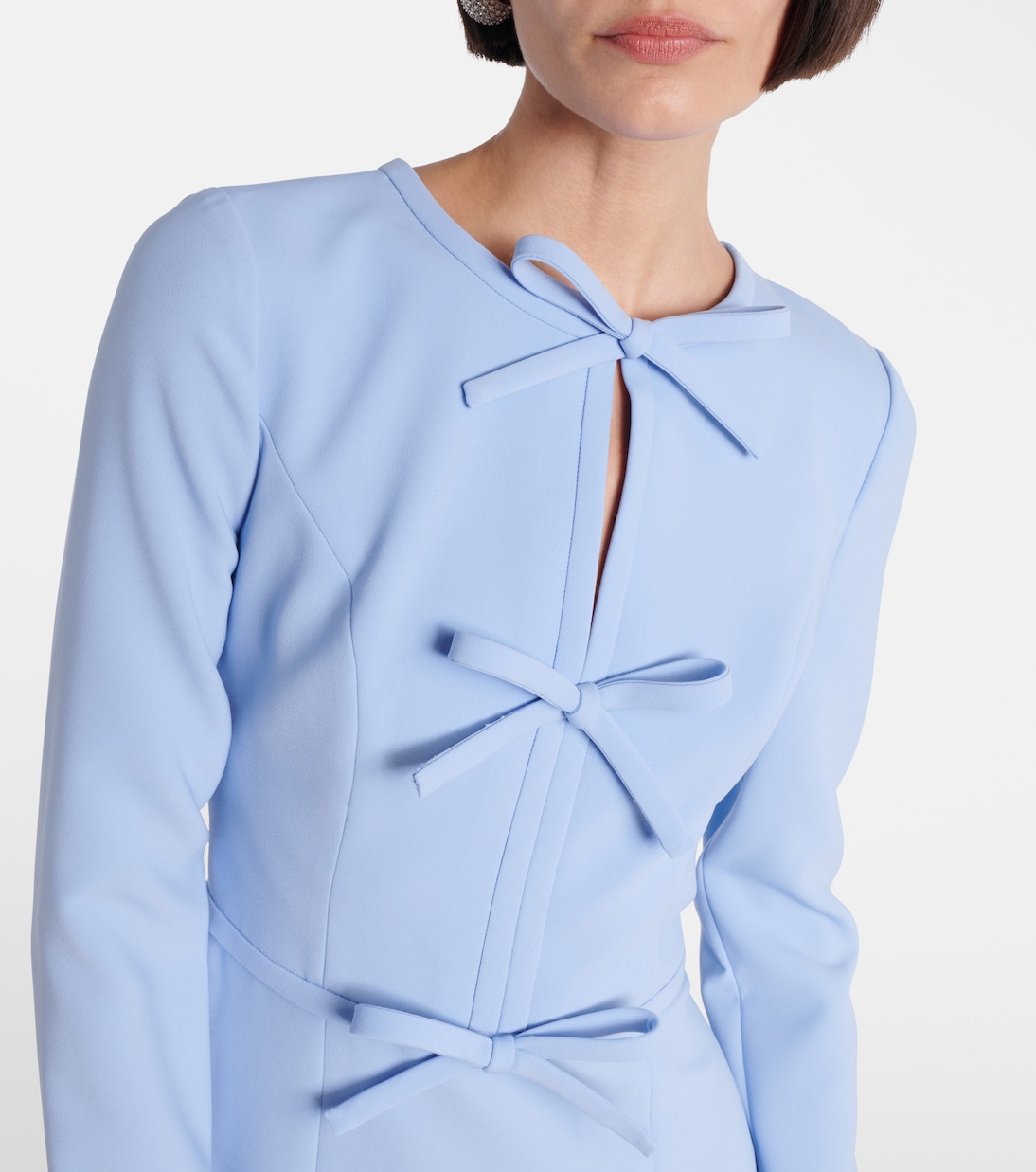 Abito midi in crêpe con fiocchi | Carolina Herrera