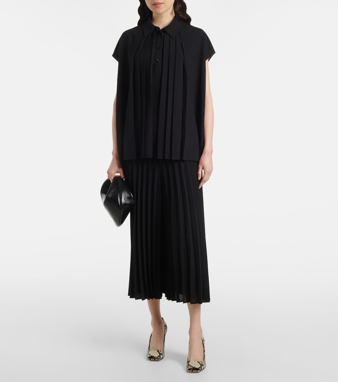Anvers Airy plissé cropped culottes | Joseph