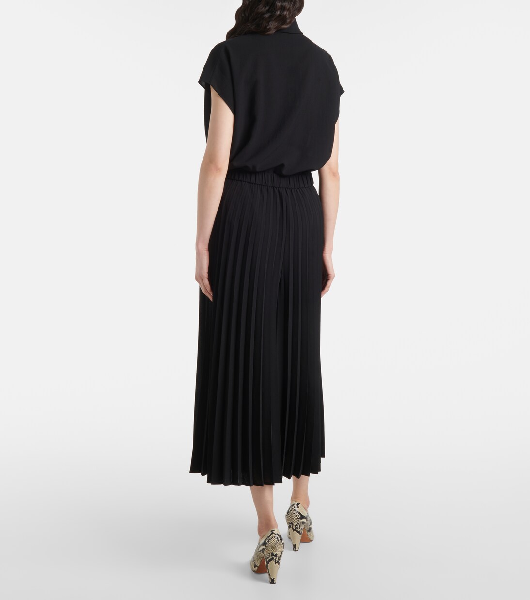 Anvers Airy plissé cropped culottes | Joseph
