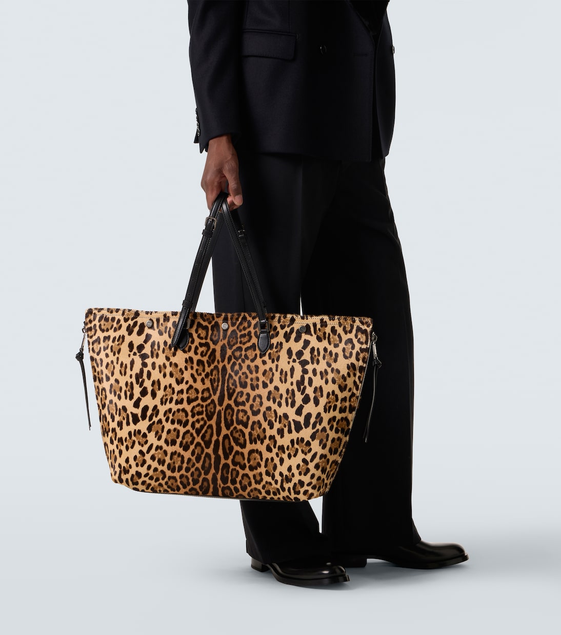 Cabas Atene en cuir façon poulain à motif léopard | Dolce&Gabbana
