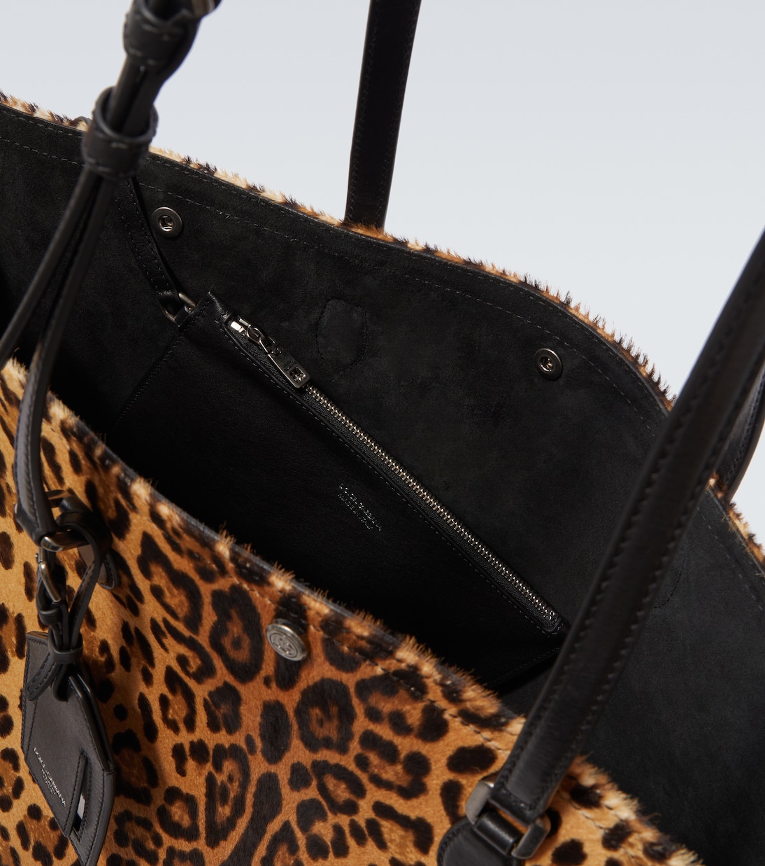 Cabas Atene en cuir façon poulain à motif léopard | Dolce&Gabbana