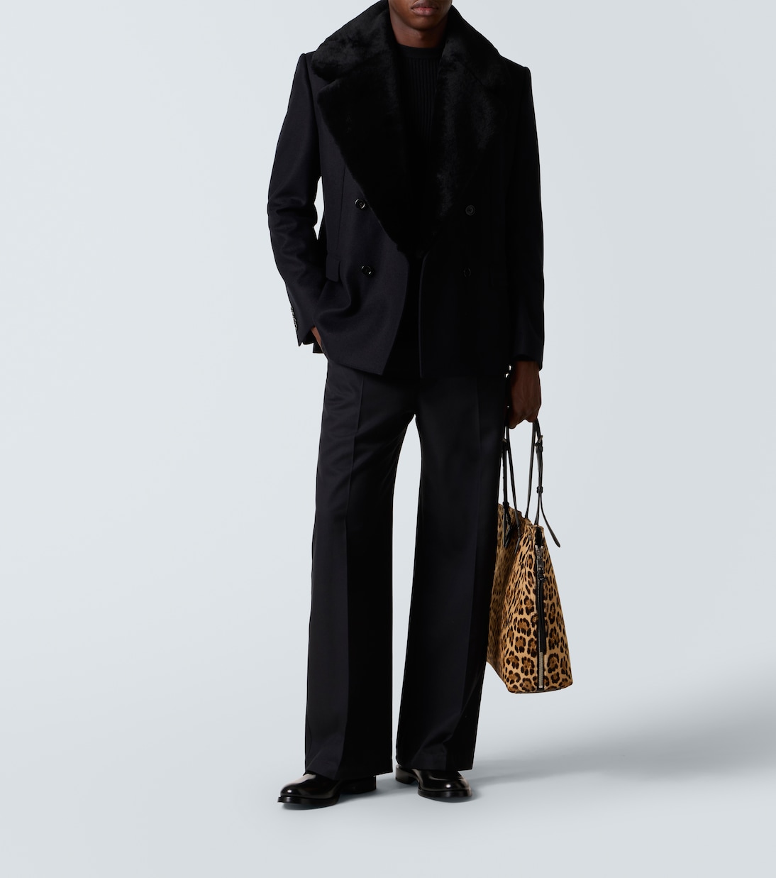 Cabas Atene en cuir façon poulain à motif léopard | Dolce&Gabbana