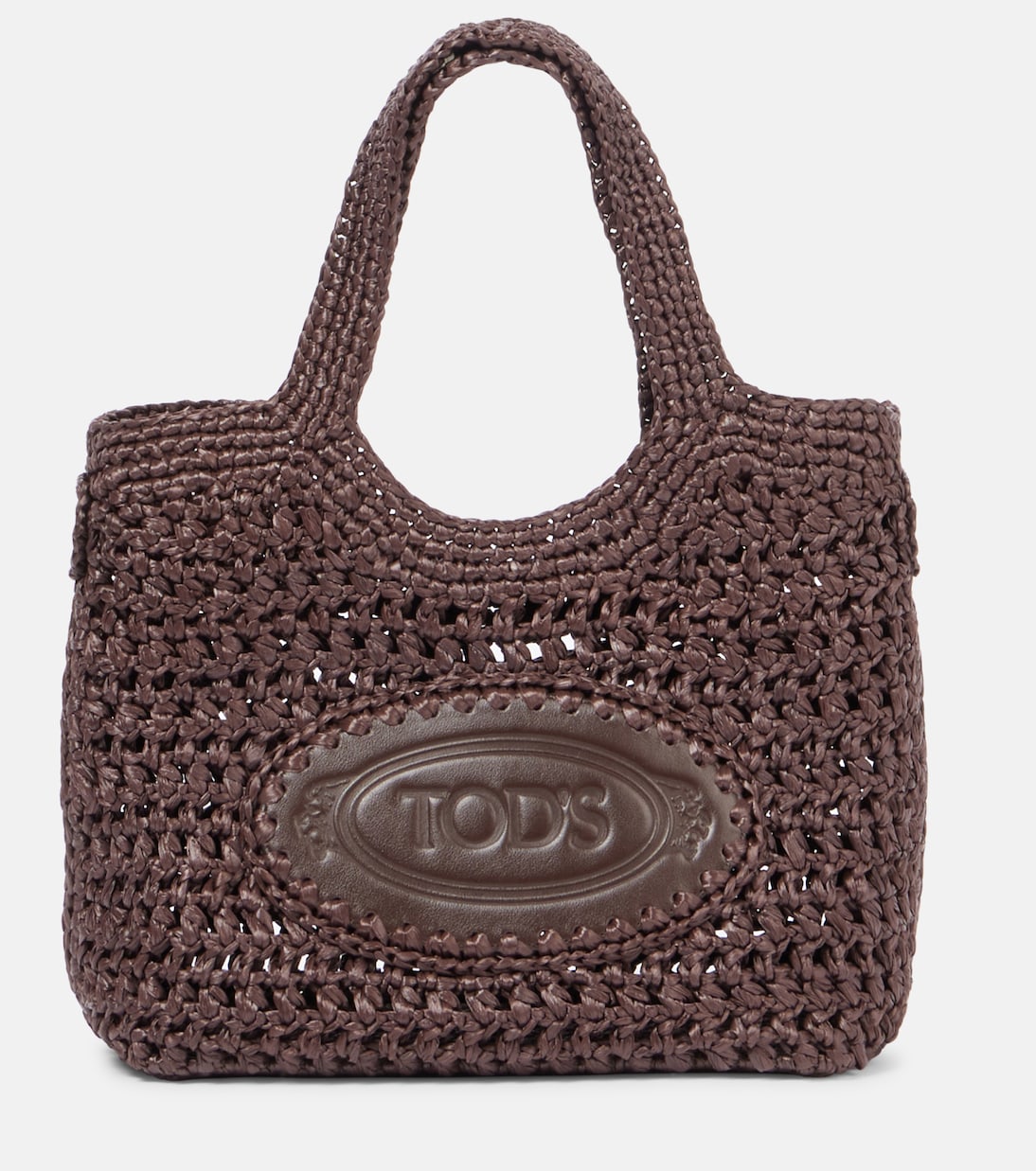 Borsa in rafia e pelle con logo | Tod's