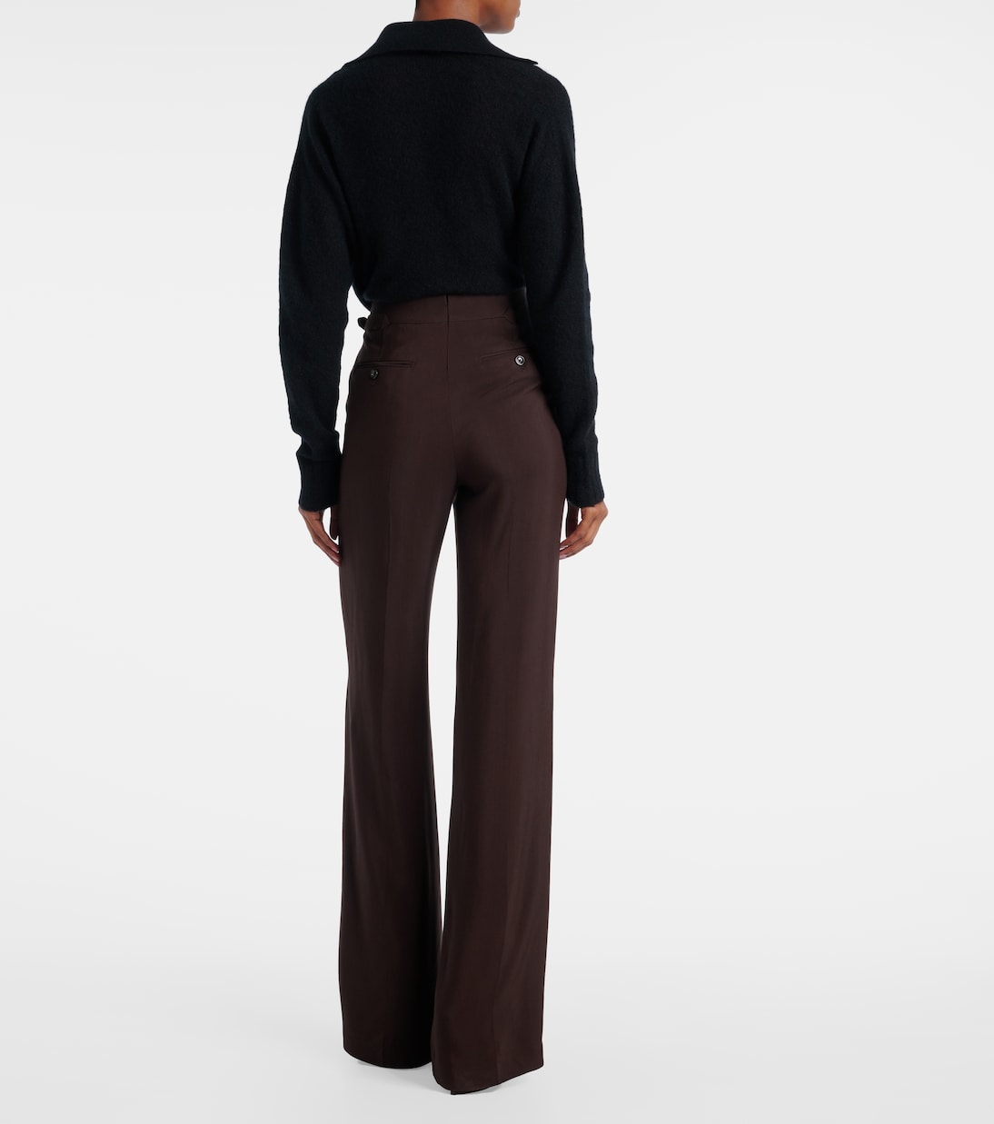 Pleated high-rise wide-leg pants | Tom Ford