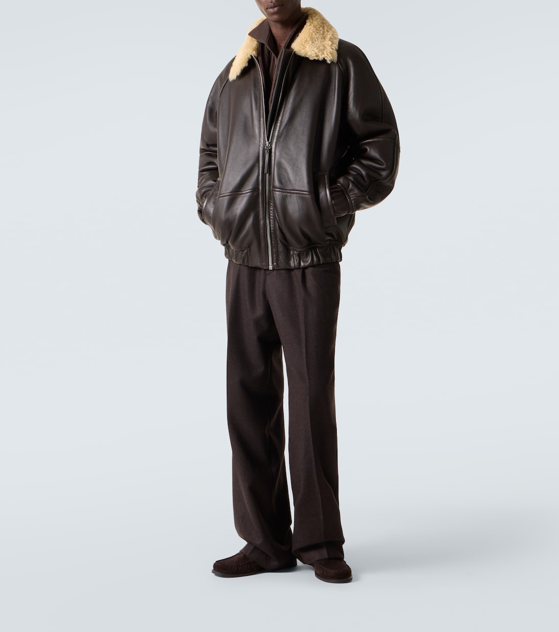 Bombardier leather bomber jacket | Jacquemus