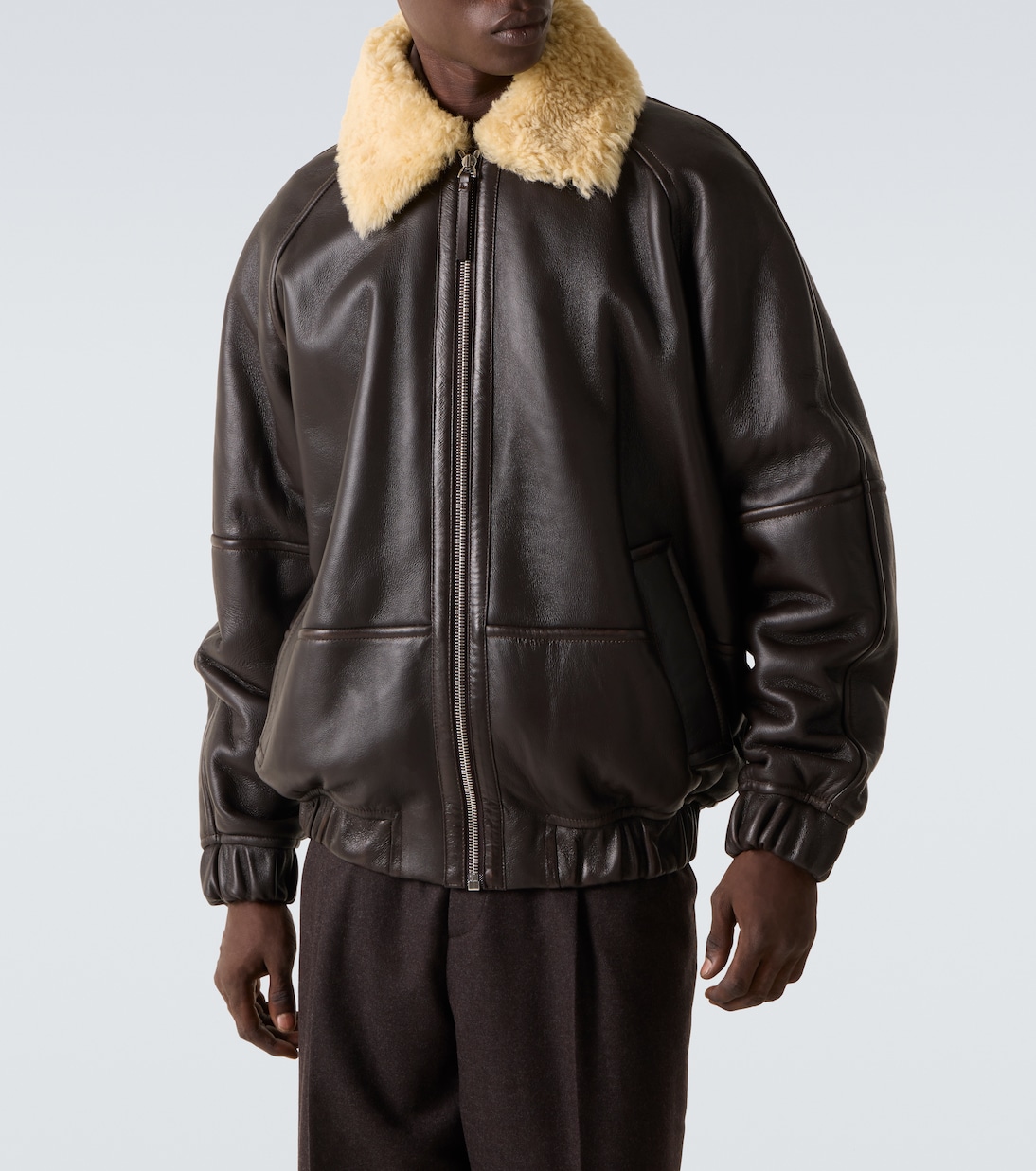 Bombardier leather bomber jacket | Jacquemus