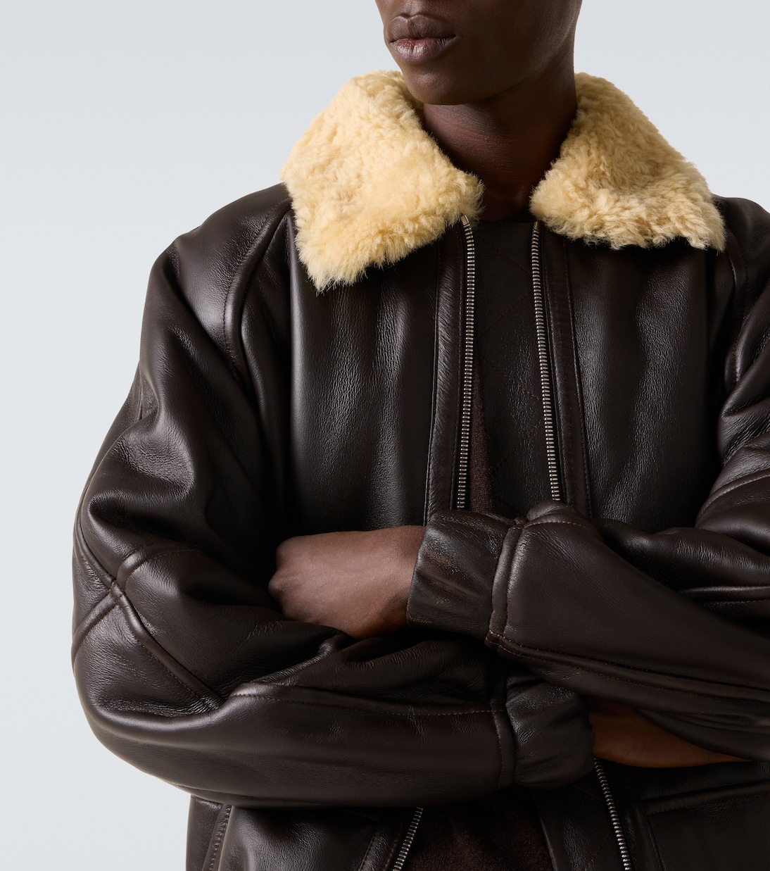 Bombardier leather bomber jacket | Jacquemus
