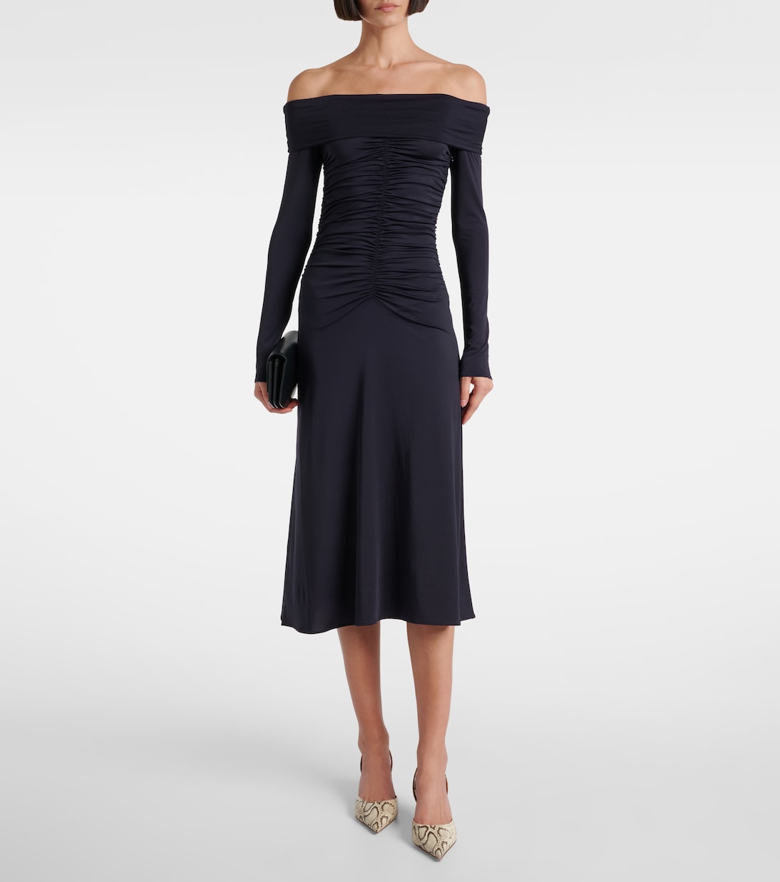 Vestido largo Callie de jersey fruncido | Altuzarra