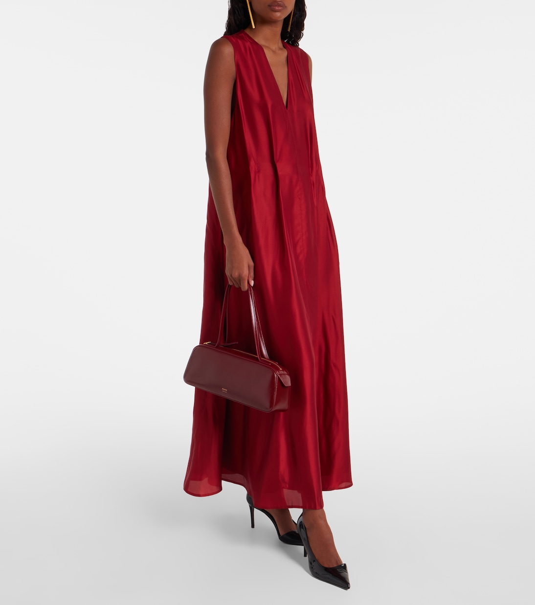 Sac Simona en cuir verni | Khaite
