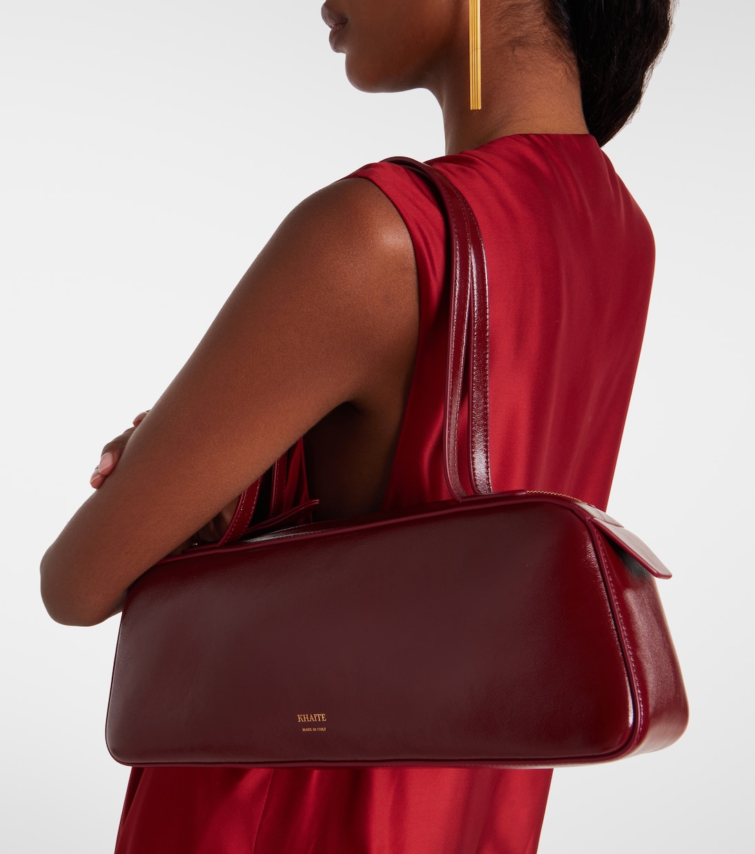 Sac Simona en cuir verni | Khaite