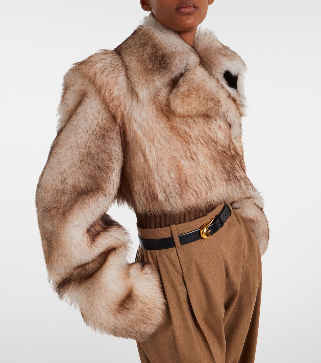 Cropped-Jacke Stallone aus Shearling | Khaite