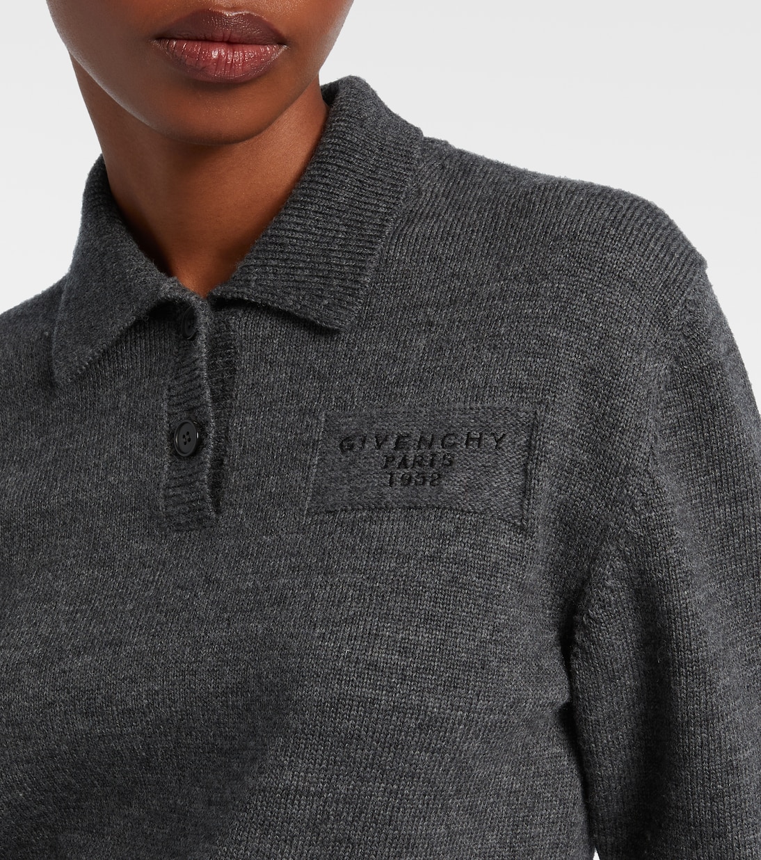 Cropped wool and alpaca polo sweater | Givenchy