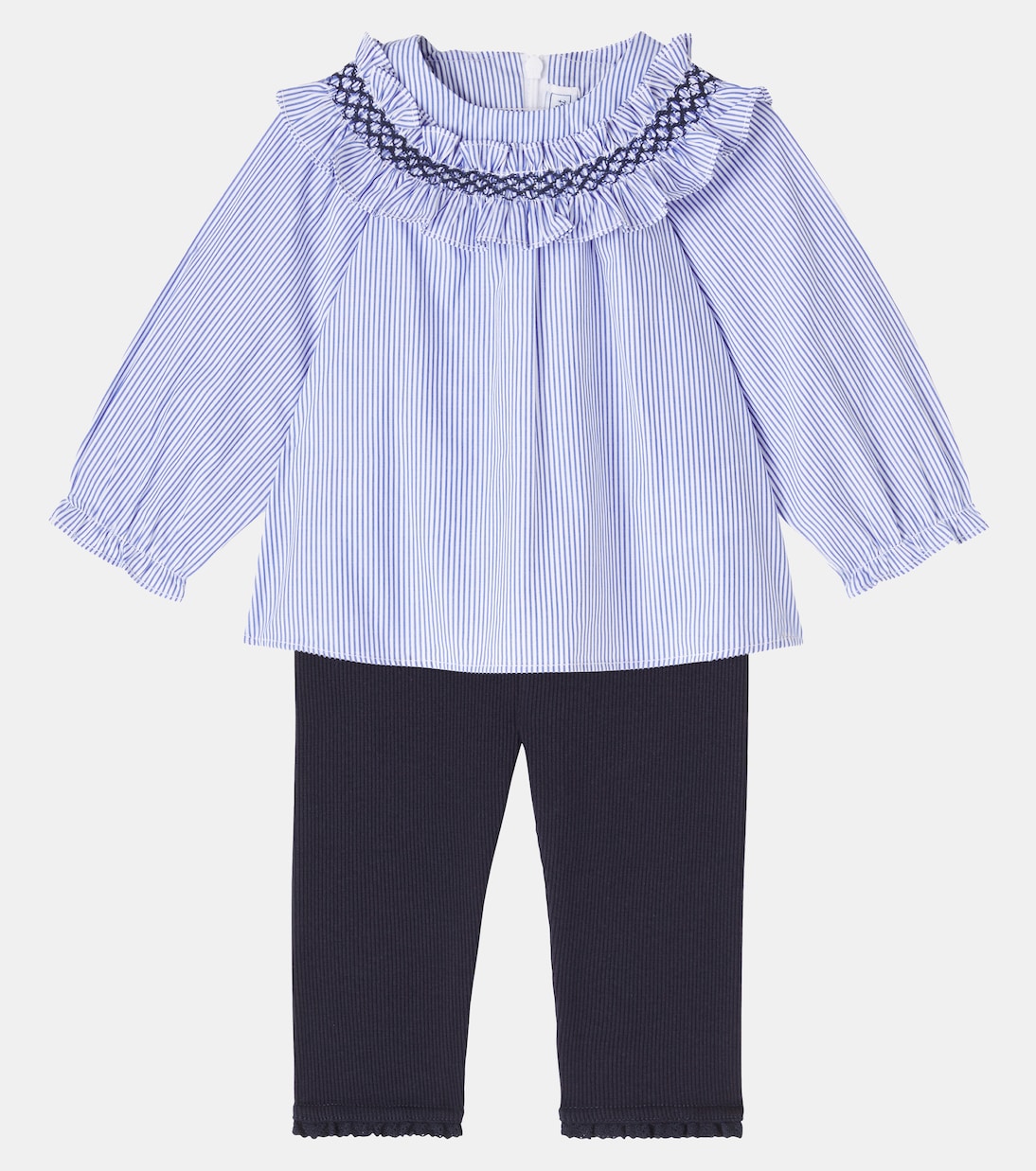 Baby striped cotton top and pants set | Tartine et Chocolat