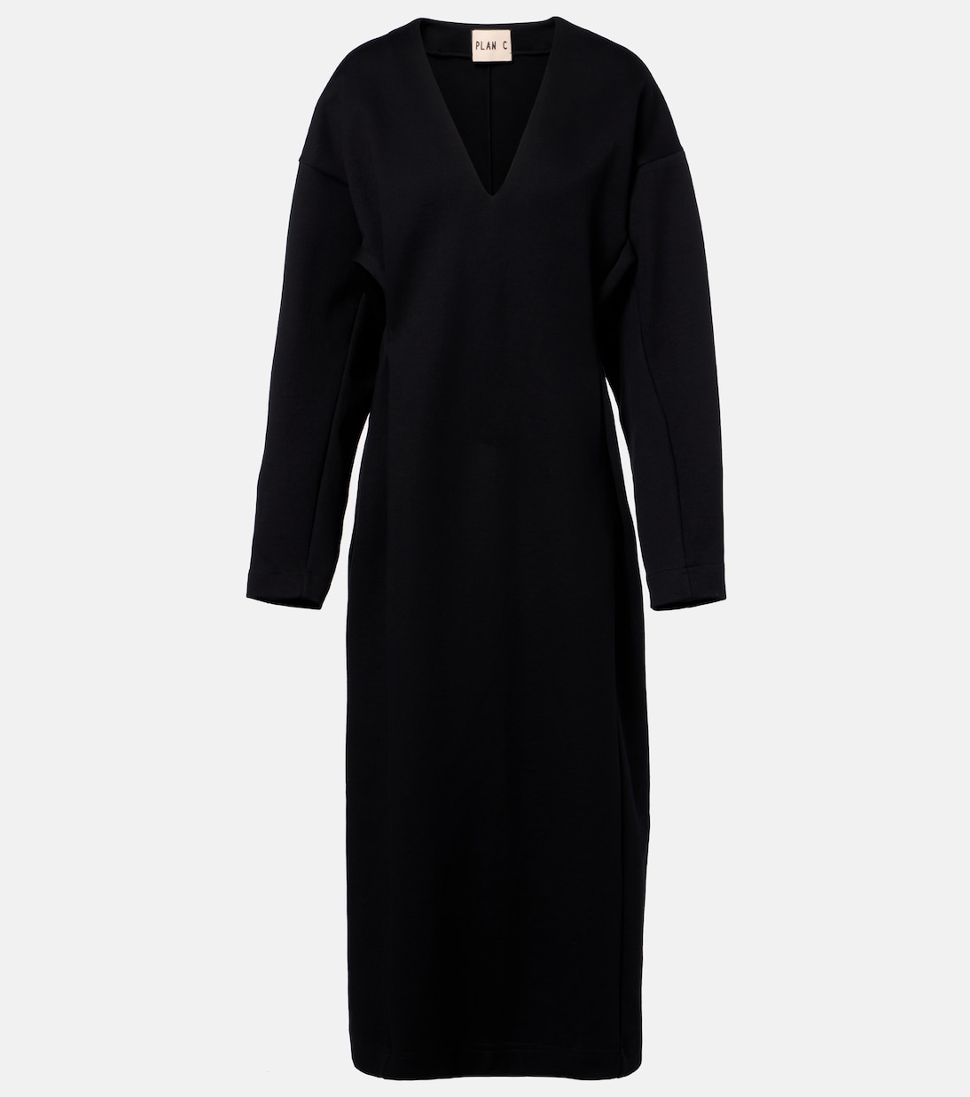 Robe midi en coton mélangé | Plan C