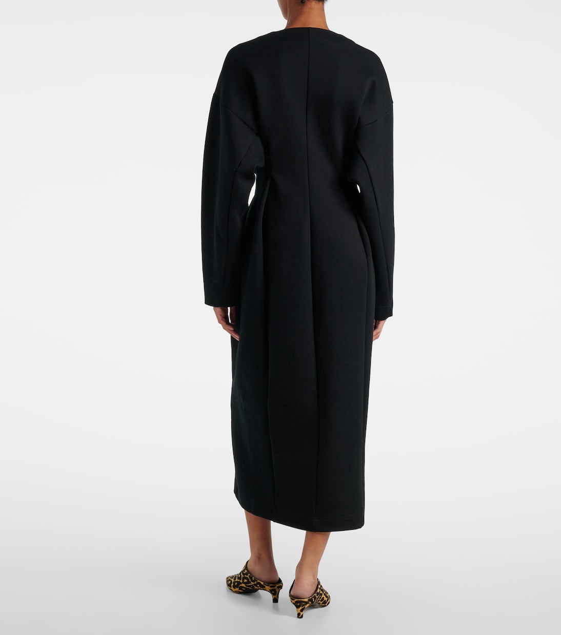 Robe midi en coton mélangé | Plan C