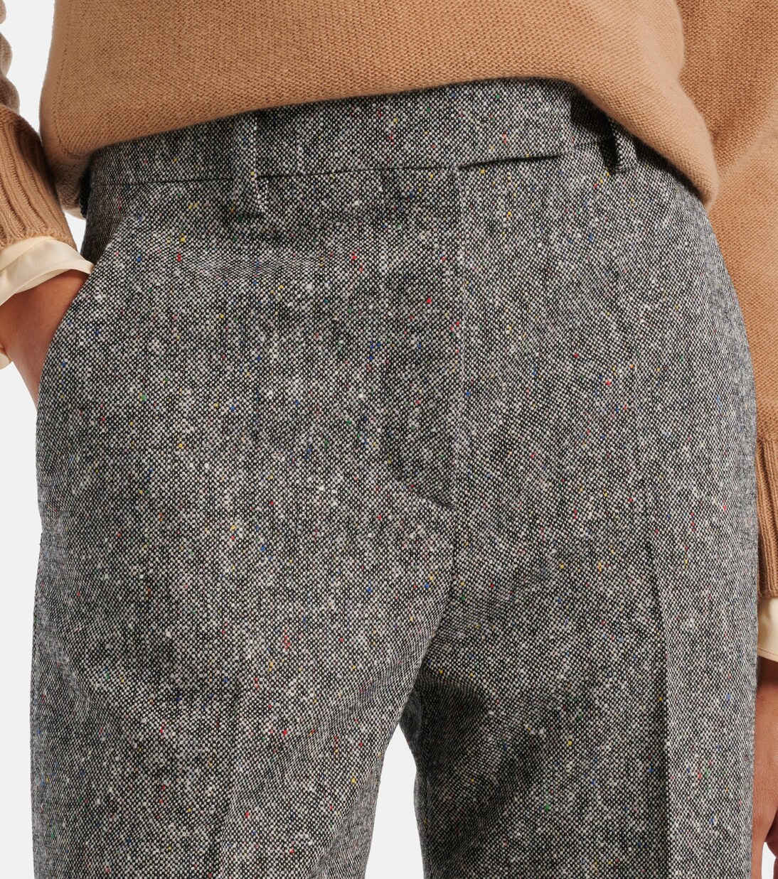 Pantaloni a gamba larga in misto lana | Valentino