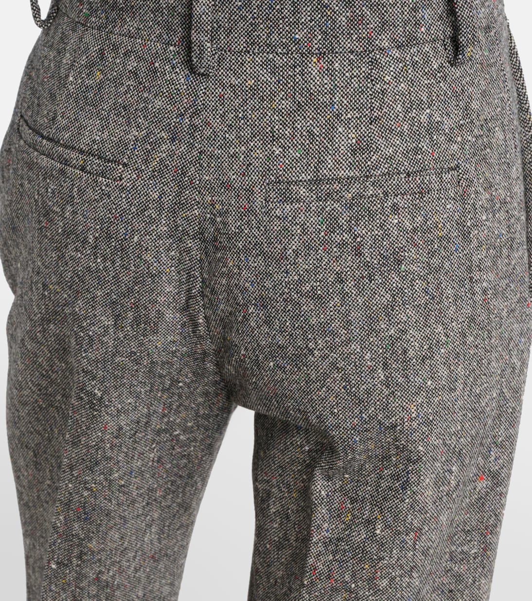 Pantalon ample à taille haute en laine mélangée | Valentino