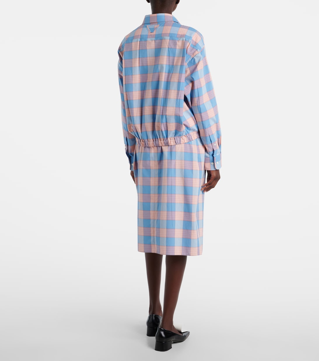 Chemise en coton à carreaux | Prada