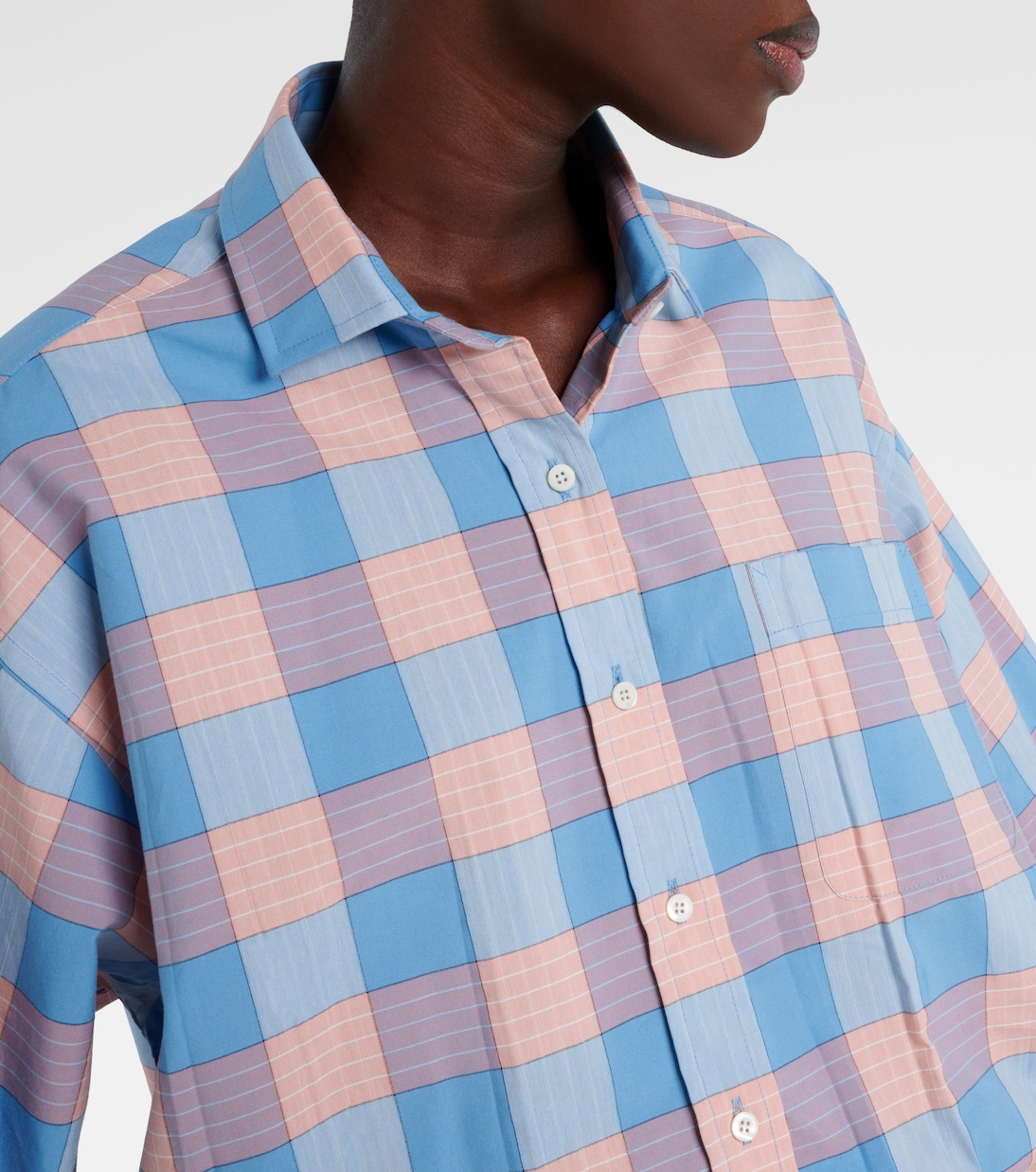 Chemise en coton à carreaux | Prada