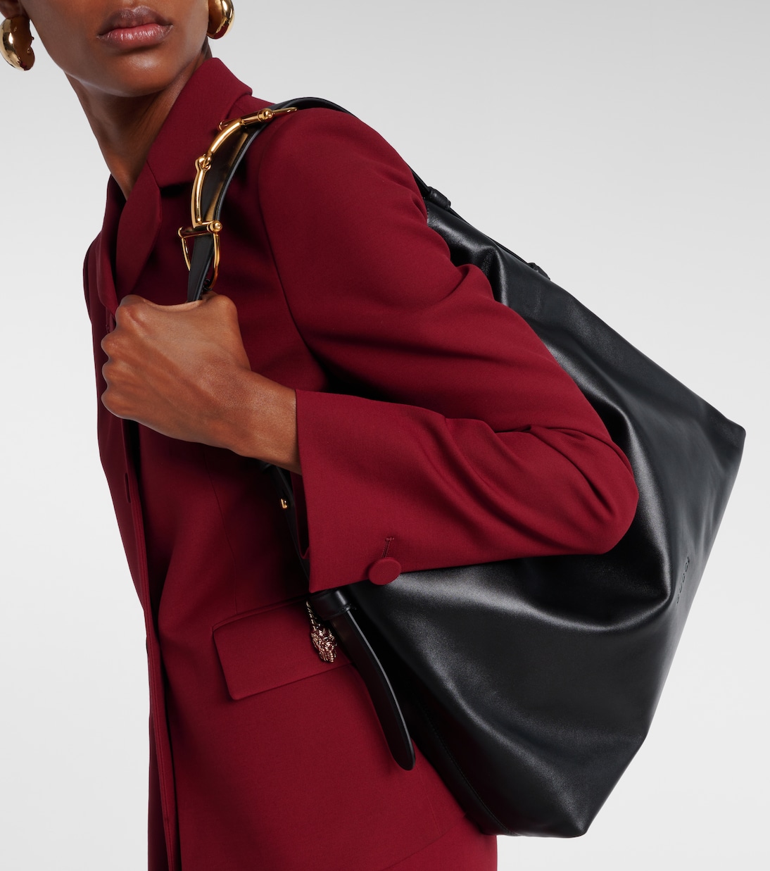 Gucci Softbit L号皮革单肩包 | Gucci