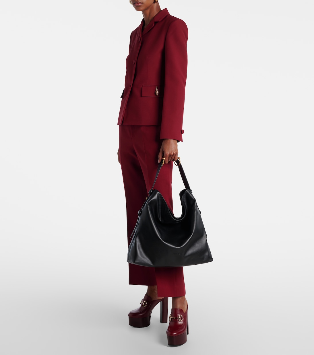 Gucci Softbit L号皮革单肩包 | Gucci
