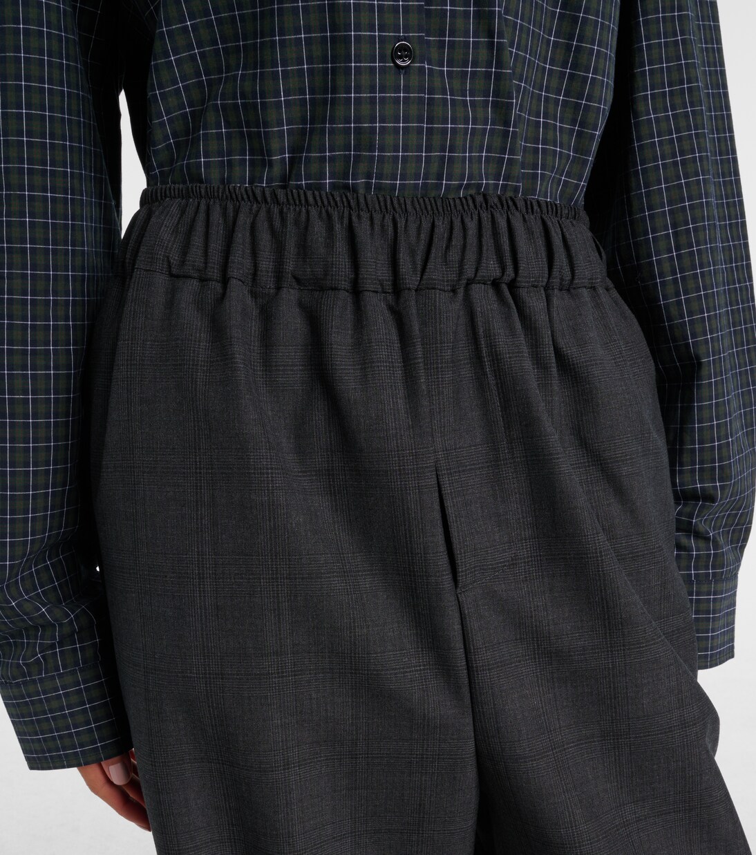 Baxter plaid wide-leg pants | The Frankie Shop