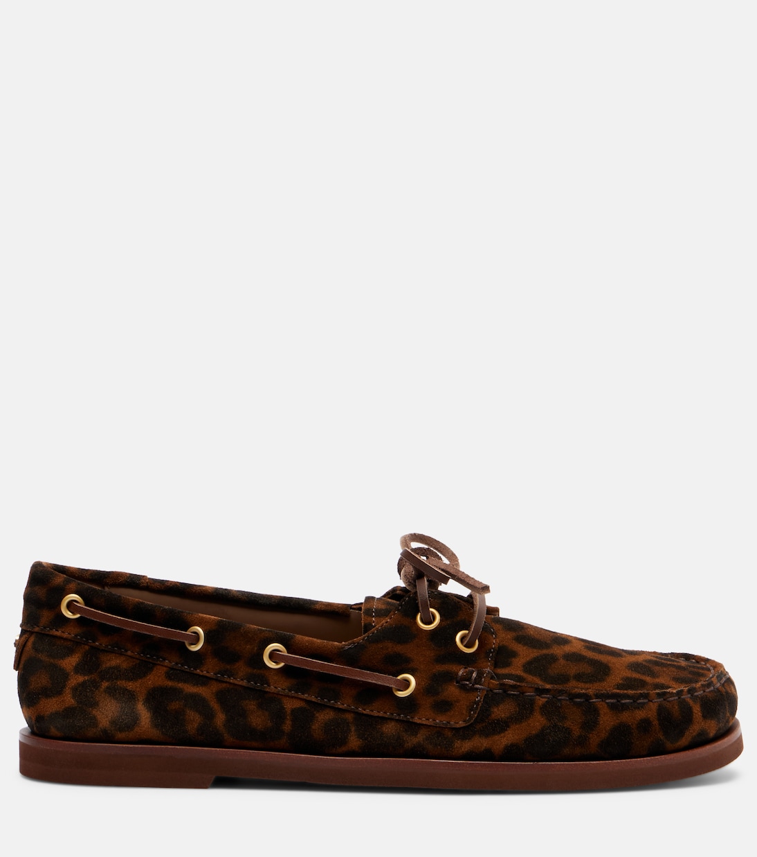Vandee leopard-print suede boat shoes | Gianvito Rossi