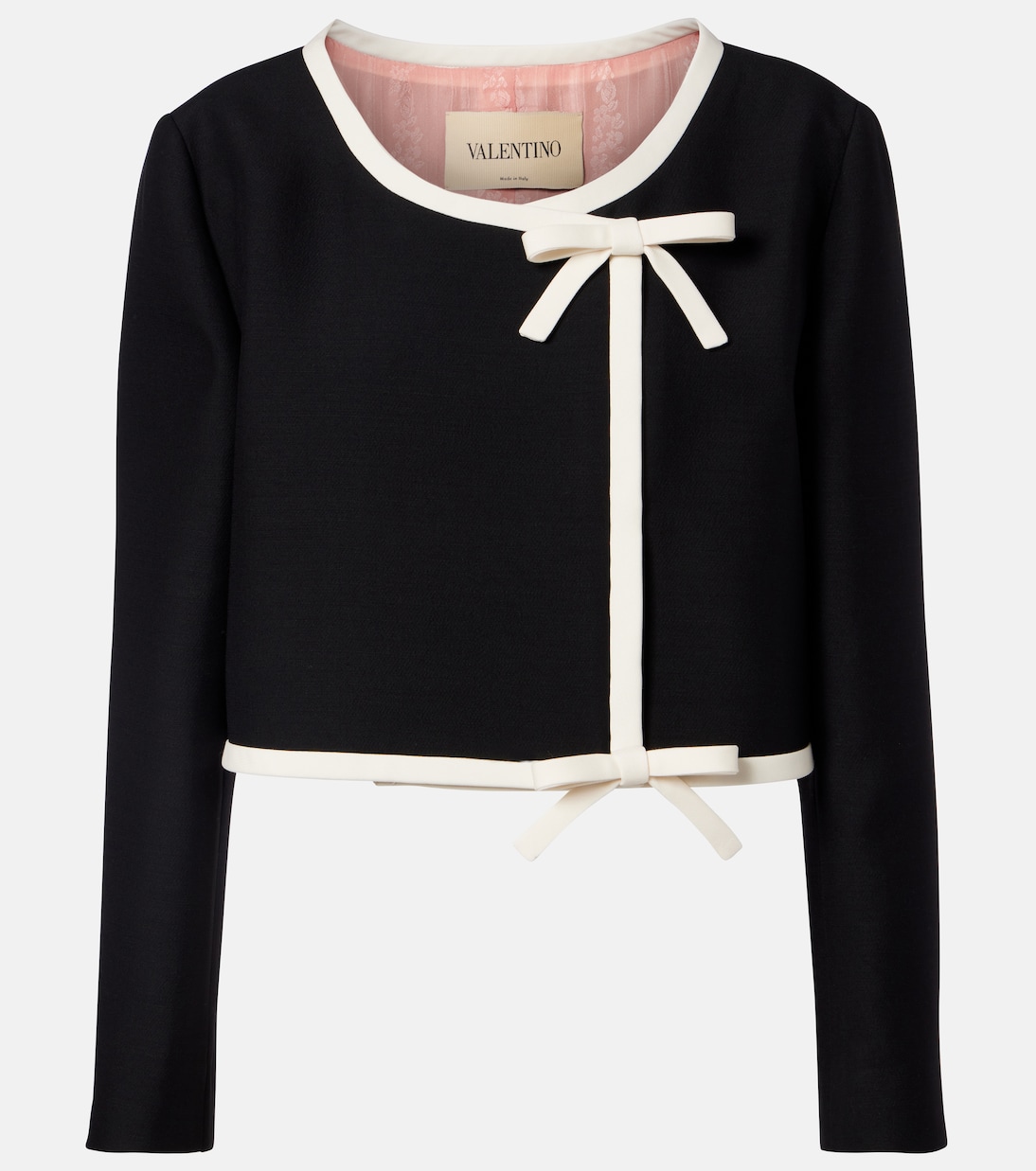 Crepe Couture bow-detail cropped jacket | Valentino