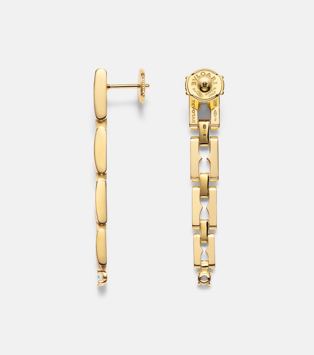 Orecchini pendenti B.zero1 in oro 18kt con diamanti | Bvlgari