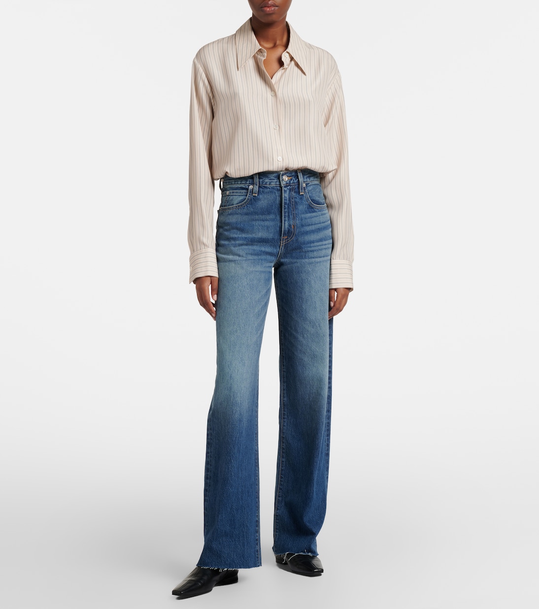 Grace faded wide-leg jeans | Slvrlake