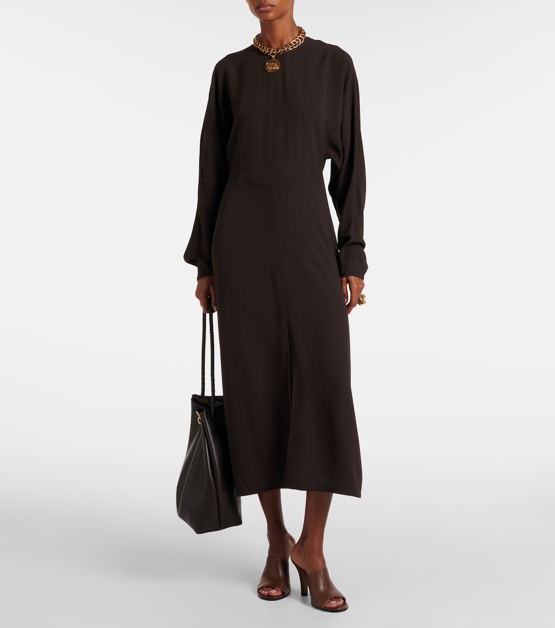 Hills cutout crêpe midi dress | Joseph