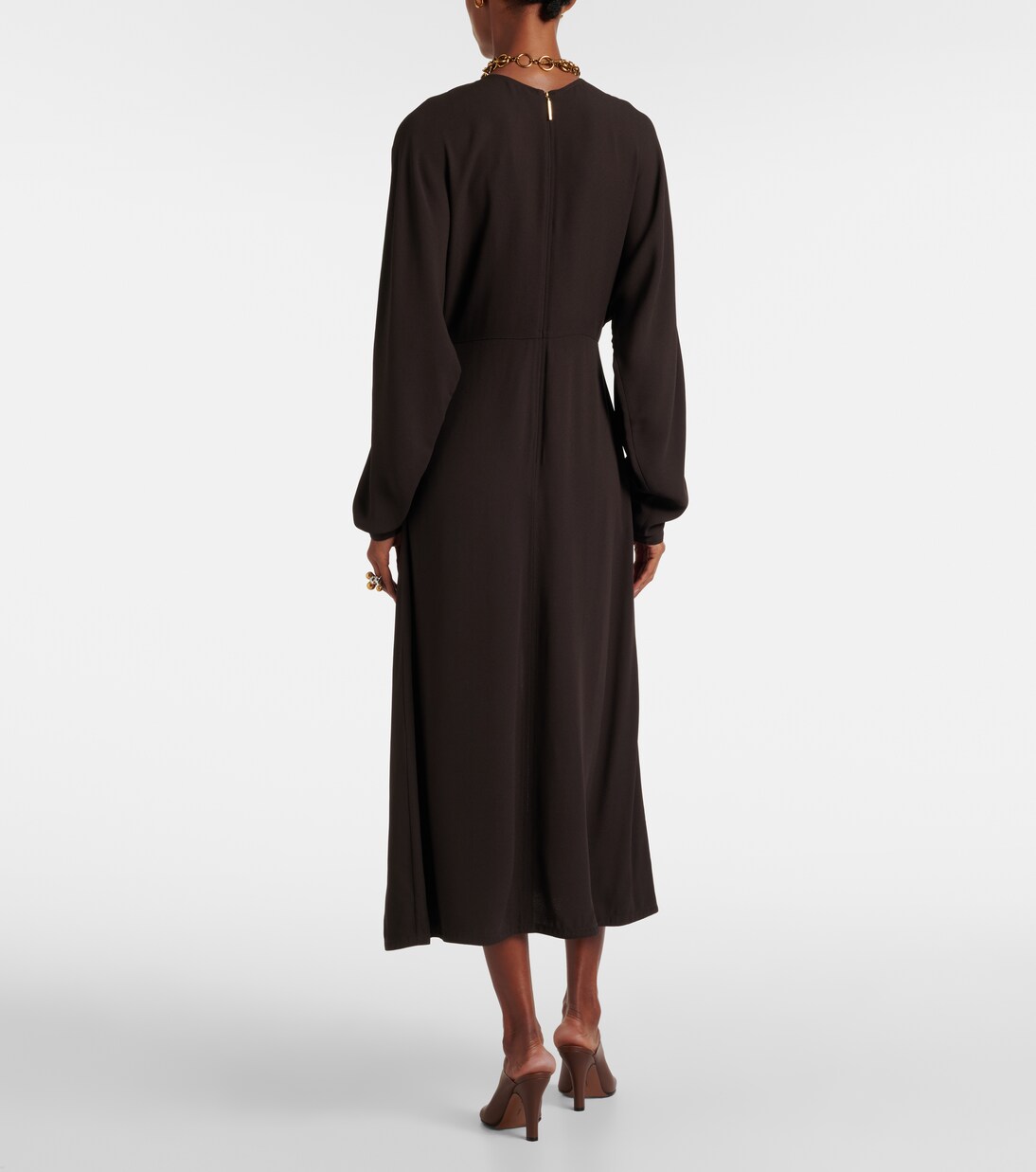 Hills cutout crêpe midi dress | Joseph